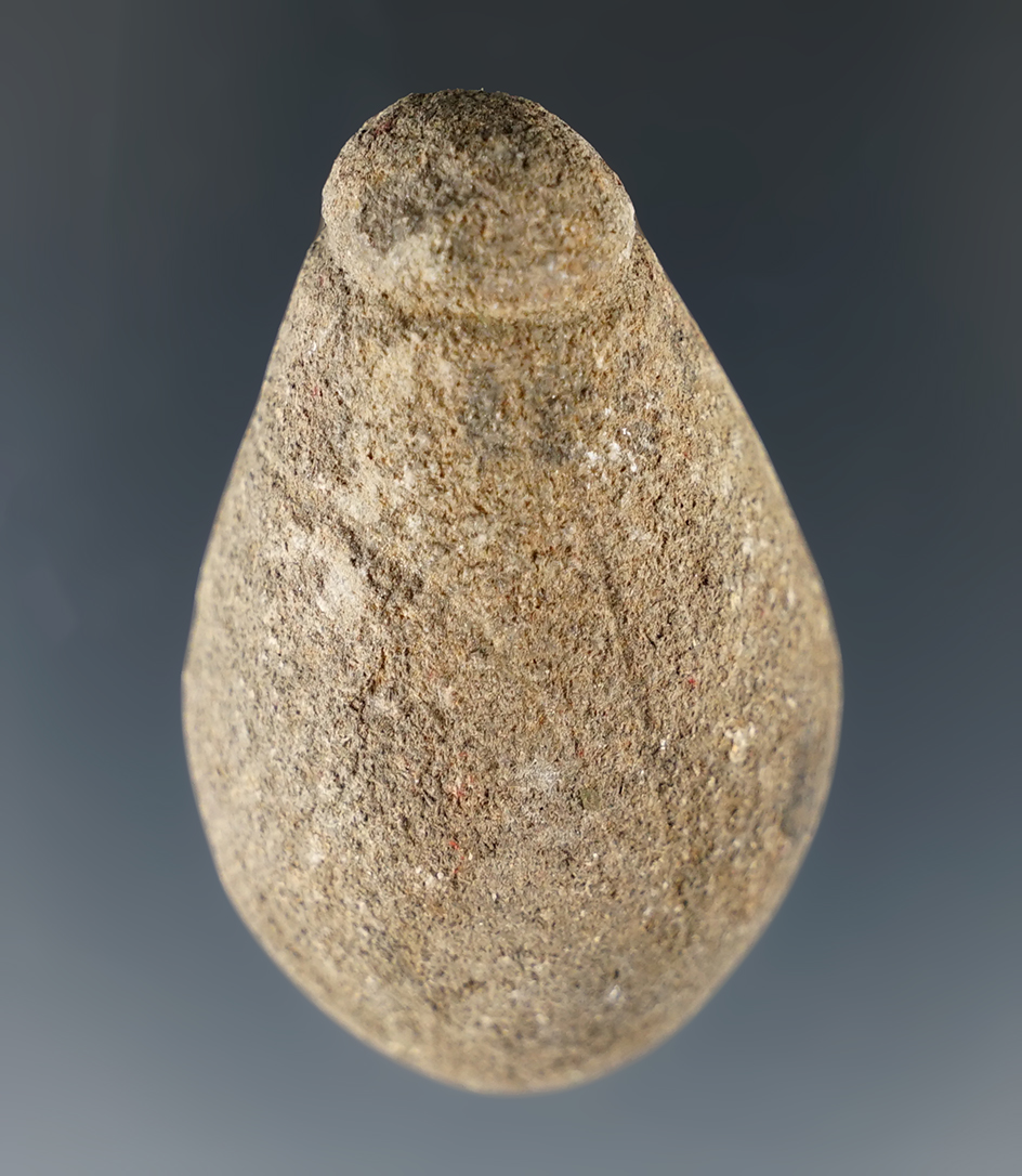 2" Grooved Stone Plummets found in the Southeastern U.S.