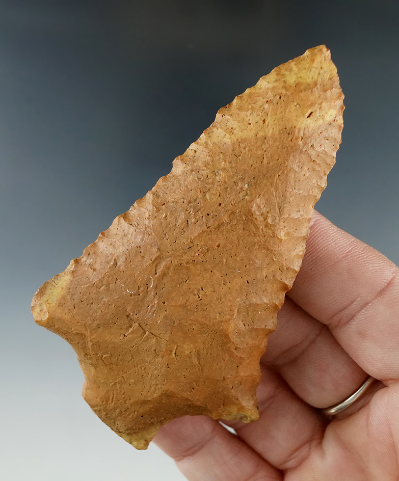 3 1/2" stemmed knife found in Union Co., Florida that is nicely patinated.