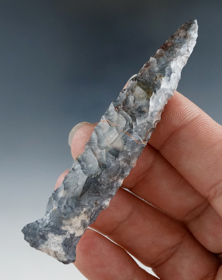 3" Coshocton Flint fish spear drill with restoration to the end of the tip - Ashland Co., Ohio.