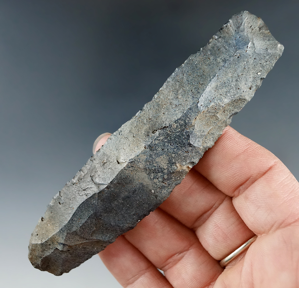 Beautiful material and edge work! 4 3/16" Uniface knife found in northern Florida.