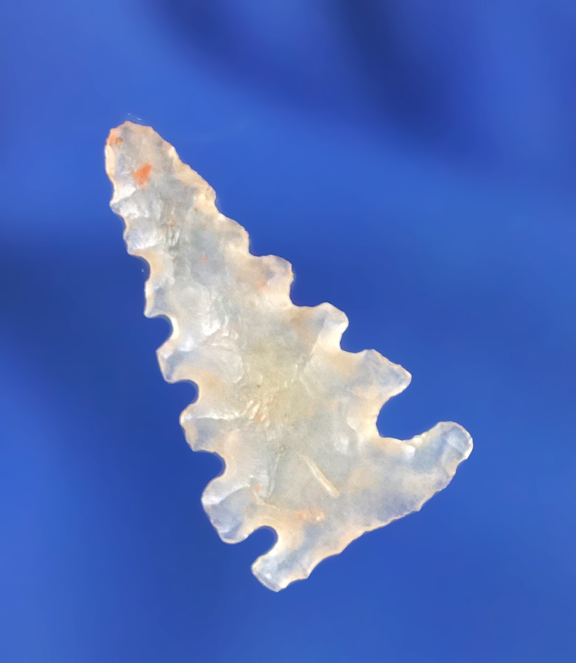 Truly exceptional! 1" Hohokam Snaketown Triangular found by Kaye Brewer near the Arizona-Utah