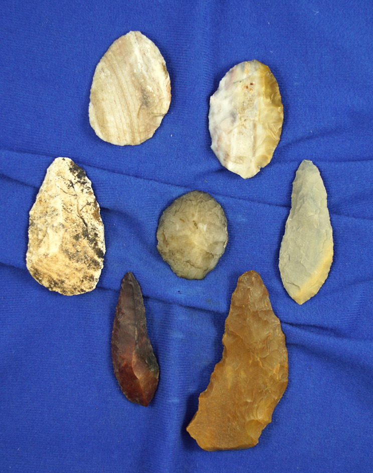 Set of seven assorted Knives found in New Mexico, largest is 3 11/16".