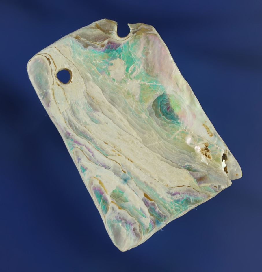 1 7/16" abalone shell Tlingit Pendant found in California.