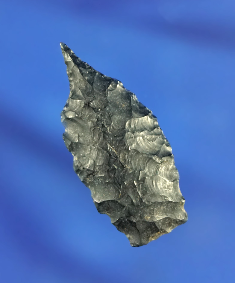 1 5/16" Lanceolate point with a needle tip that is well patinated in uniquely styled. n Nevada.