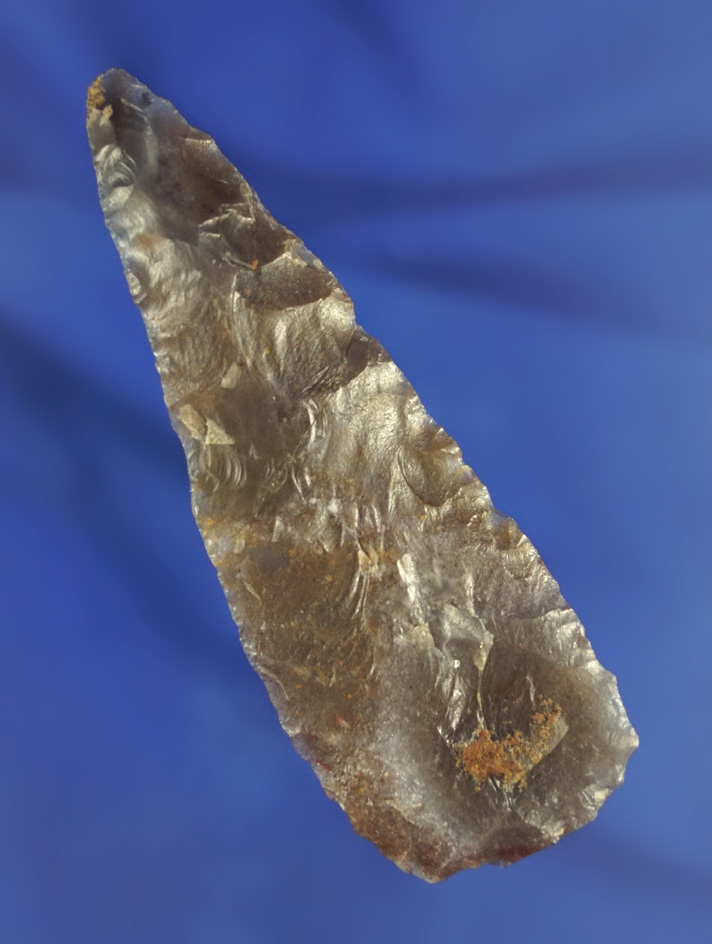 3 3/16" very thin and nicely made highly translucent agate Knife found in Nevada.