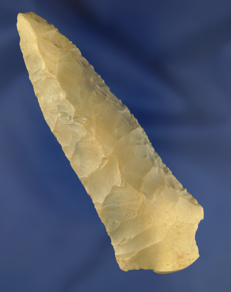 4 3/16" snapped base Pickwick made from Hornstone found in Kentucky.