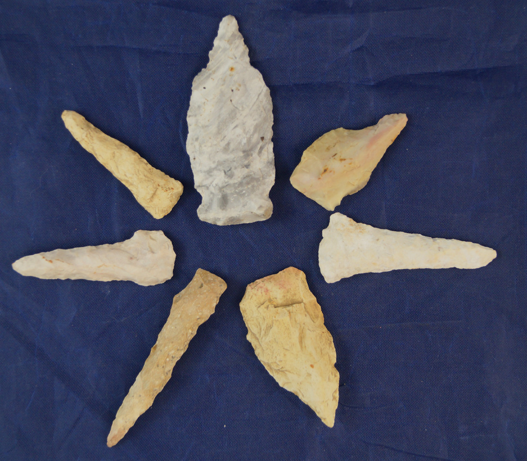 Group of Seven assorted Ohio Drills, Perforators and Burins, largest is 2 3/4".