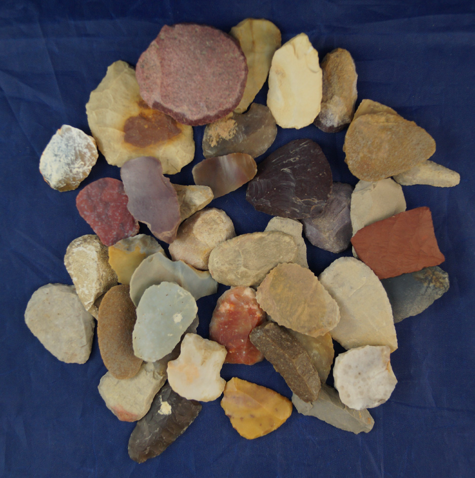 Large group of assorted Scrapers found near the powder and Belle Fourche Rivers in Wyoming.