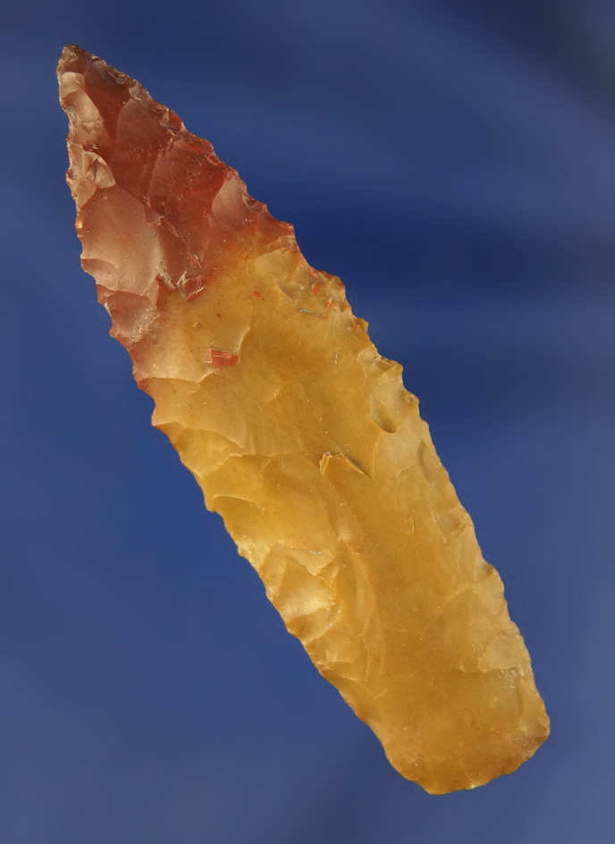 2 1/2" nicely colored Jasper lanceolate found in Eastern Texas.