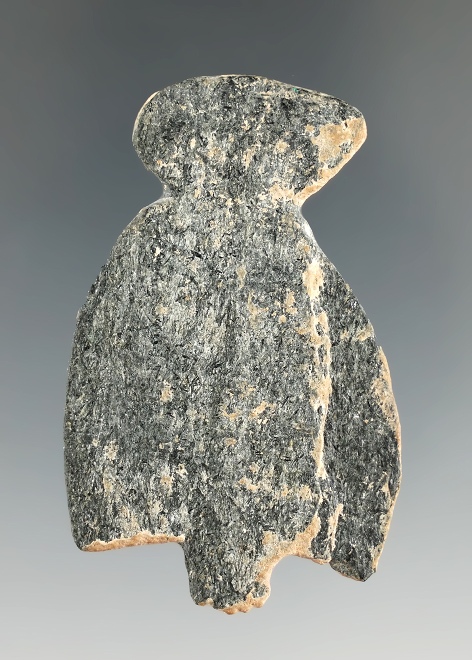 2 3/16" Bird Effigy Pendant/Adornment made from Schist. Grand Canyon in Arizona. Ex. Hogue.