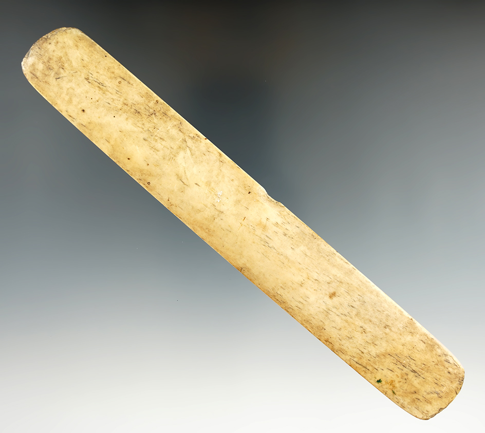 7" Bone Eskimo Fleshing Tool found in Alaska. Comes with a Bennett COA.