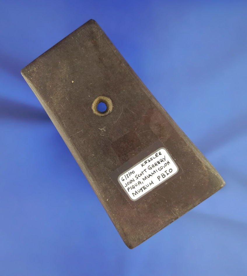 4" Trapezoidal Pendant made from attractive red slate found near Piqua, Miami Co.,  Ohio.