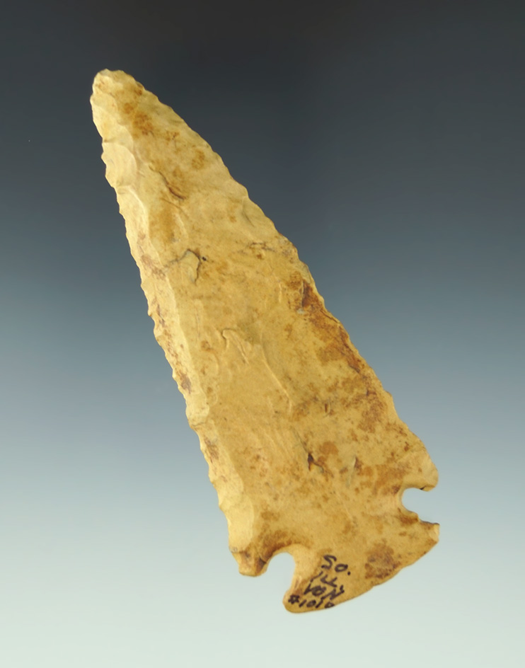 3 13/16" Dovetail found in southern Illinois. Dickey COA.