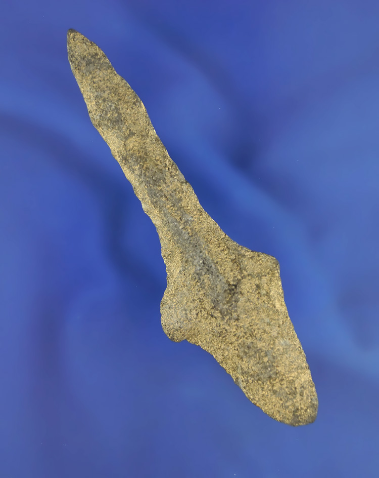 3 7/8" Stemmed Woodland Drill made from Rhyolite found in Berks Co.,  PA. Bennett COA.