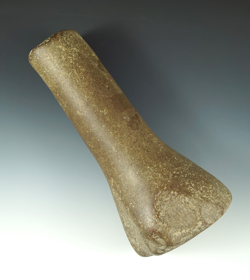 Large 6 7/8" nicely polished Bell Pestle that was heavily used in ancient times - Henry Co.,  Ohio.