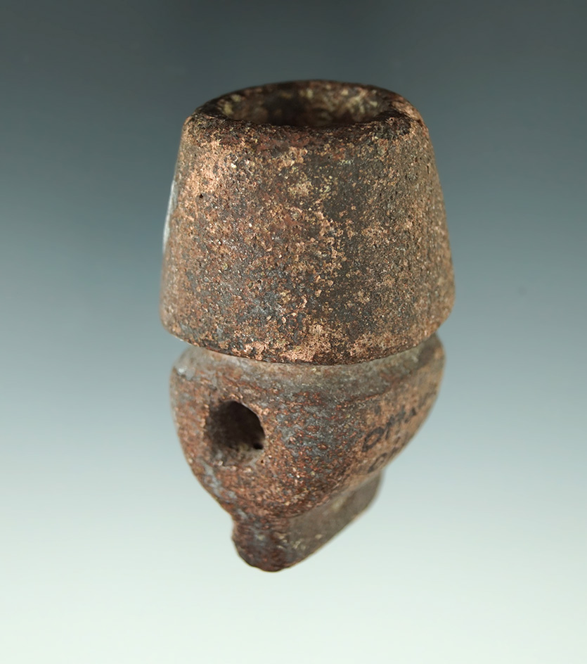 2 5/16" tall historic era clay pipe found in Ottawa Co.,  Ohio.