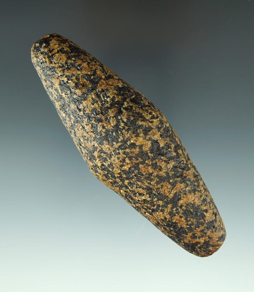 4 1/8" ungrooved Plummet found in northern Ohio. Ex. Chris Shoe collection.