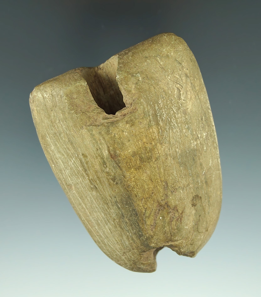 Rare! 2 3/4" Shield Bannerstone that is well styled found in New Jersey.