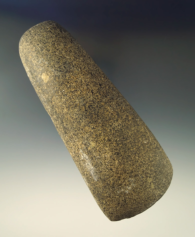 6 1/8" Hardstone Celt with good overall polish found in Michigan. Ex. Phil Wagle collection.