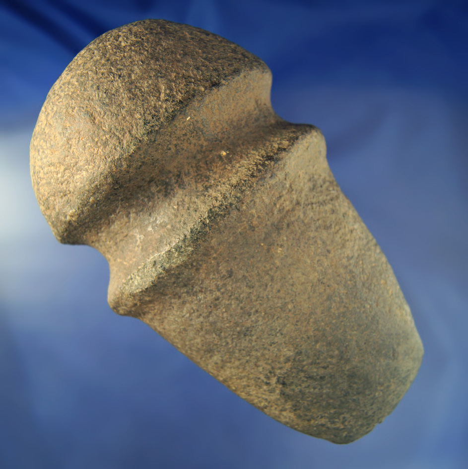 Large and Nice! 7 1/4" long Full Grooved Axe found near Yellow Bud Mound in Ross Co., Ohio. Ex. Tiel