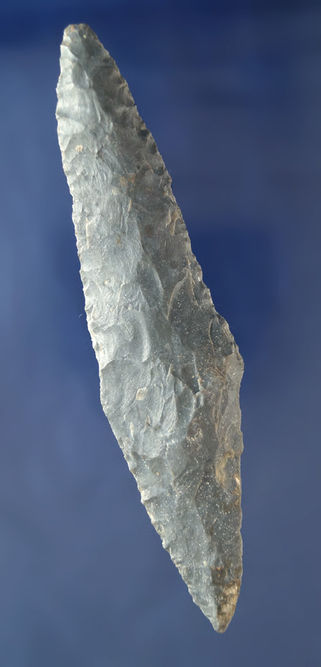 5" Bi-pointed Knife found in Kentucky with cave deposits on surface.