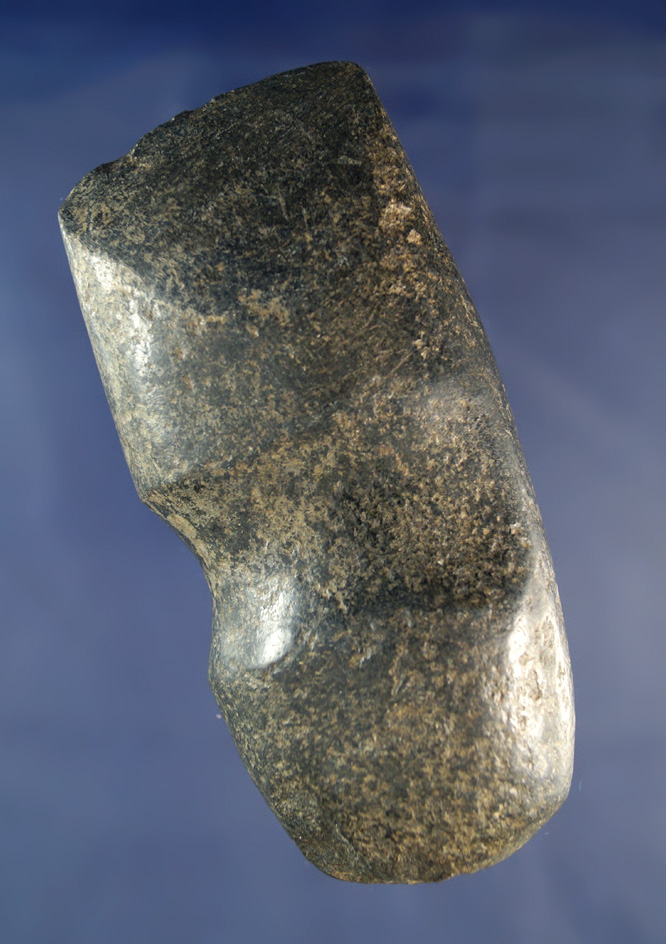 Excellent overall polish on this 4 1/2" long 3/4 grooved Axe found near Signal, Columbiana Co., Ohio