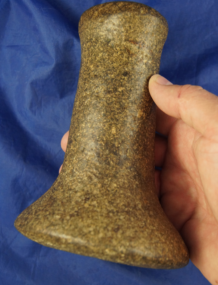 6" tall x 4 1/2" Knobbed Top Bell Pestle in very in nice condition - Wayne Co., Ohio. Ex. Dr.  Meuse