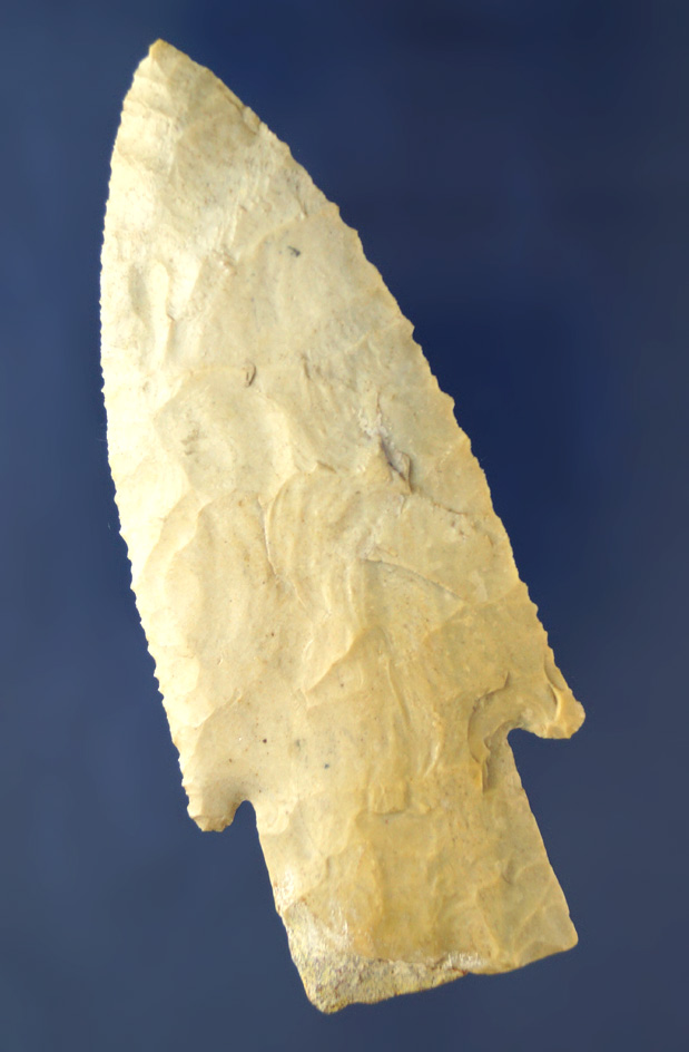 3 3/4" Hardin found in Missouri with restoration to one basal corner. Ex. Mel Wilkins, Len Weidner