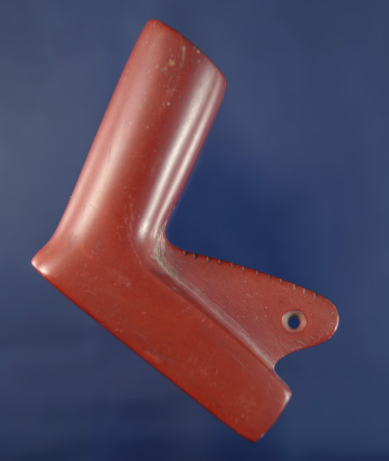 Excellent style and nicely patinated 2 7/8" Catlinite Pipe in excellent condition. Ex. Townsend coll