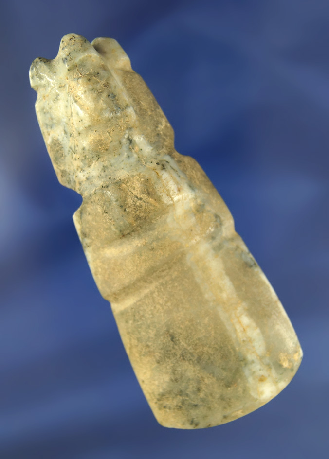 3 3/4" pre-Columbian Jade Axe God found in Costa Rica in very nice condition.