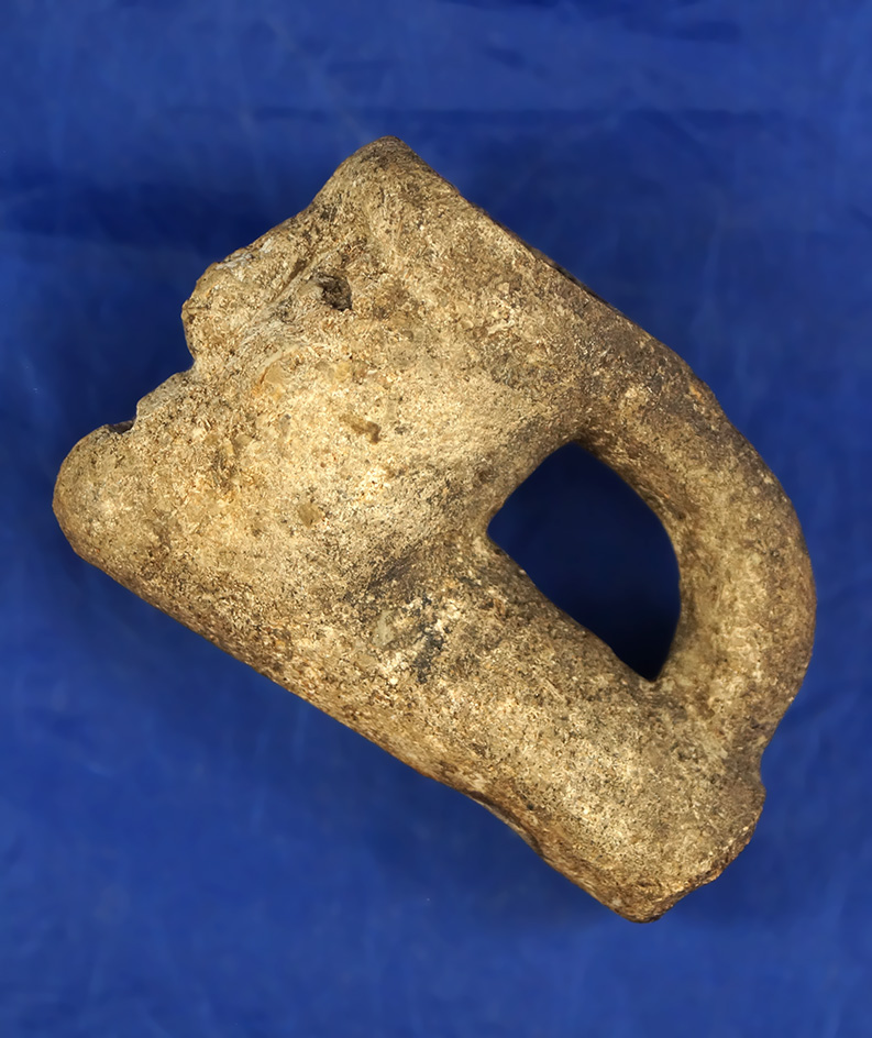 Rare and Nice! 3" Human Face Effigy Pipe - Summit, Kentucky in very nice condition.  Jackson COA.