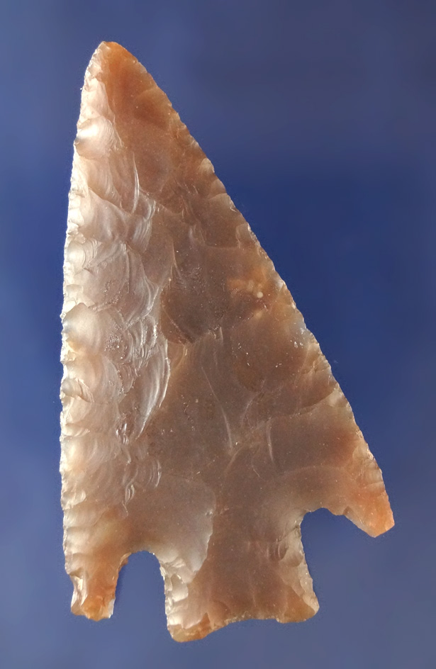 Exceptional flaking, style and material quality on this attractive 2 1/2" Marshall point found in Te