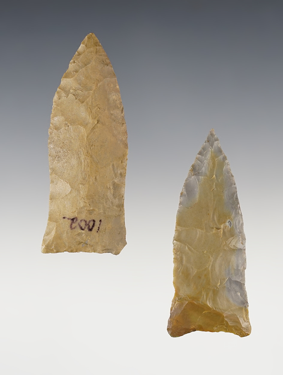 Pair of restored Copena points found in the Kentucky/Tennessee area. Largest is 2 3/4".