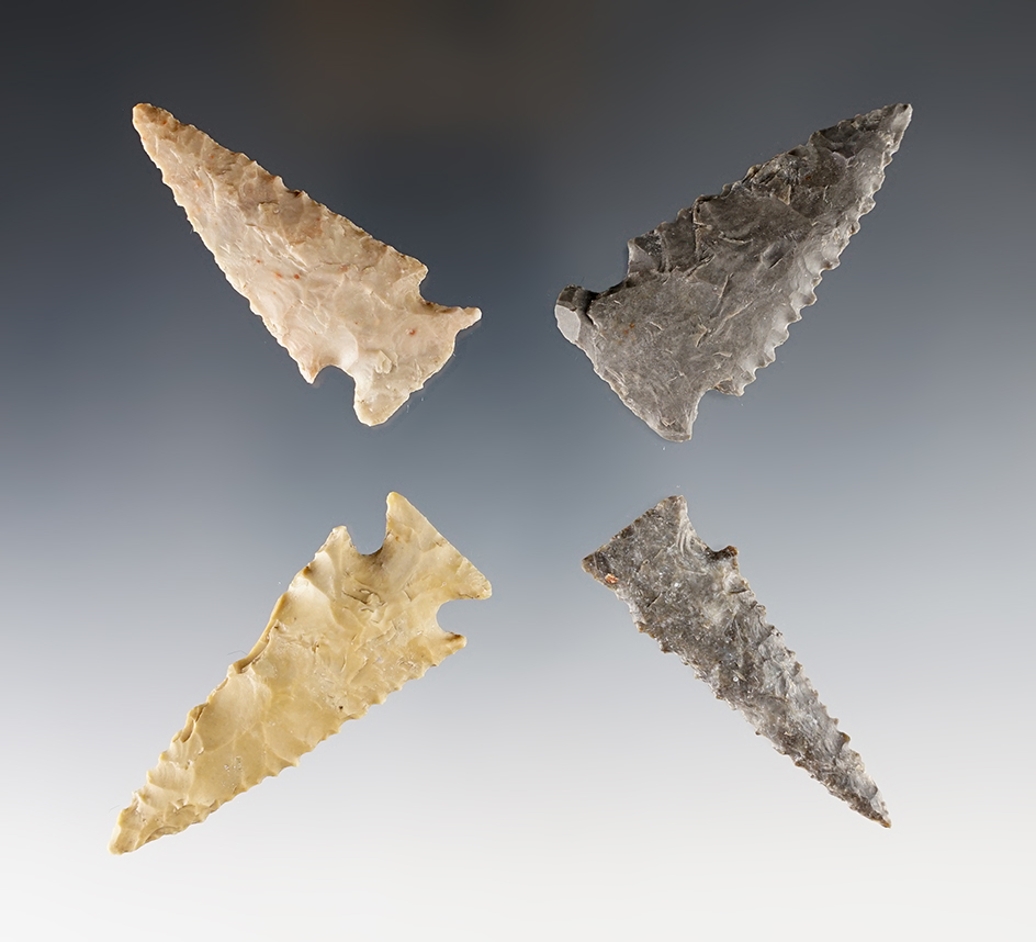 Set of four assorted Texas artifacts in very nice condition. Largest is 2 3/8".
