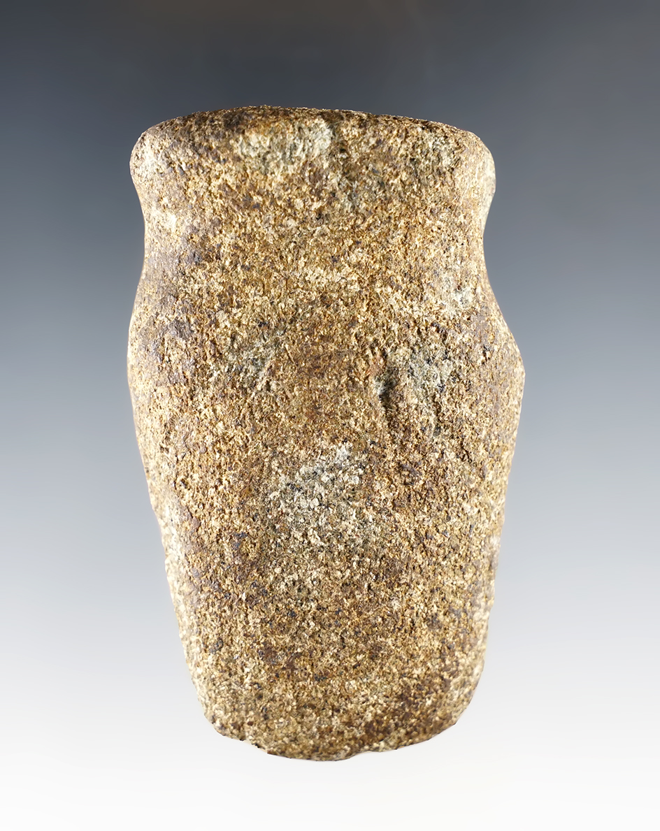 Well patinated miniature 3 3/16" Hardstone Full Grooved Axe found in Ohio.