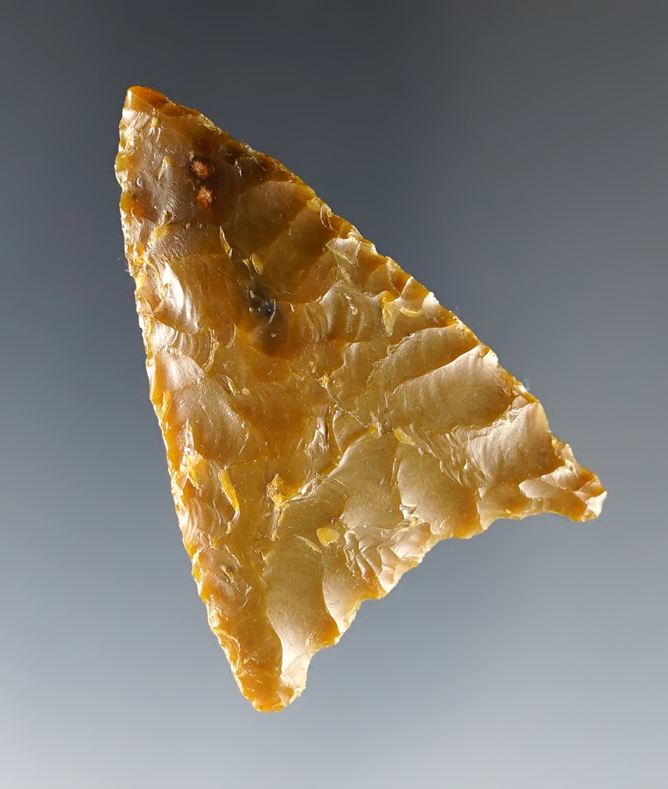 Colorful 2" Mule Ear Knife found in Klickitat Co., Washington. Comes with a Bennett COA.