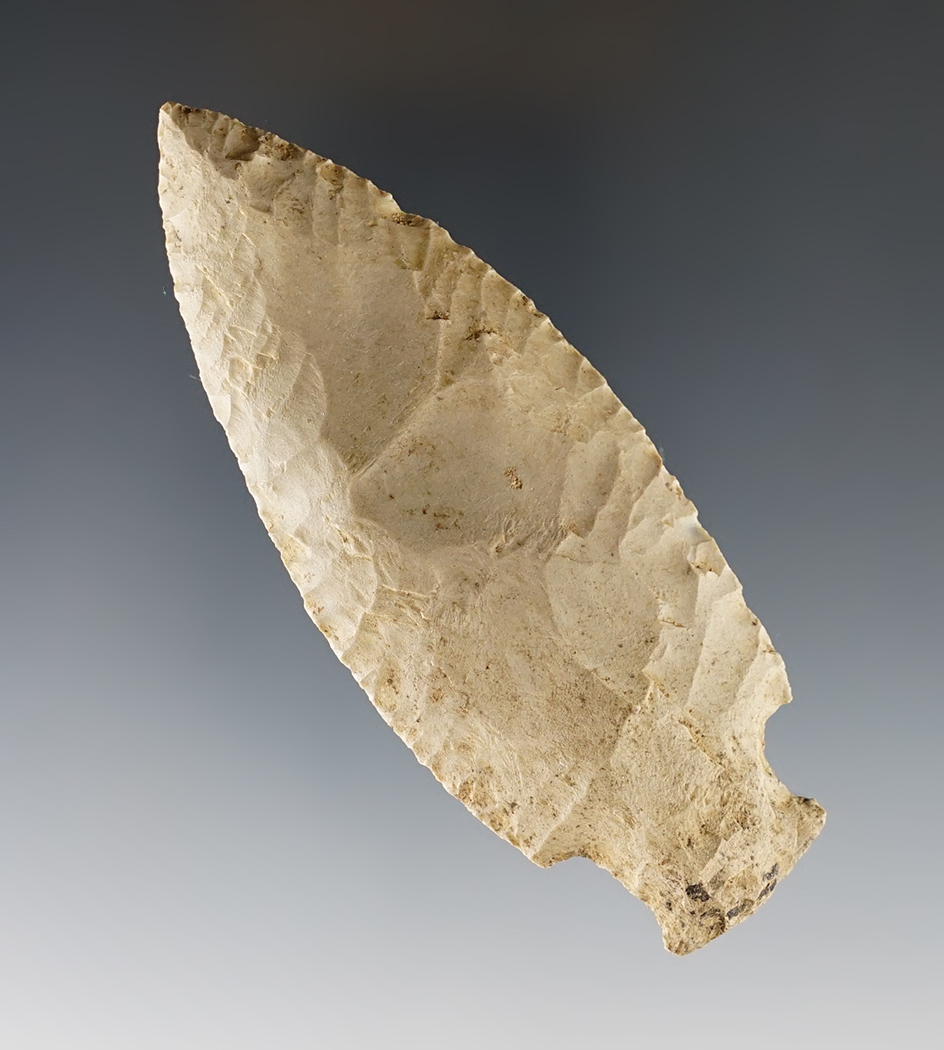 3 5/8" nicely flaked Benton Bottleneck found in Tennessee.