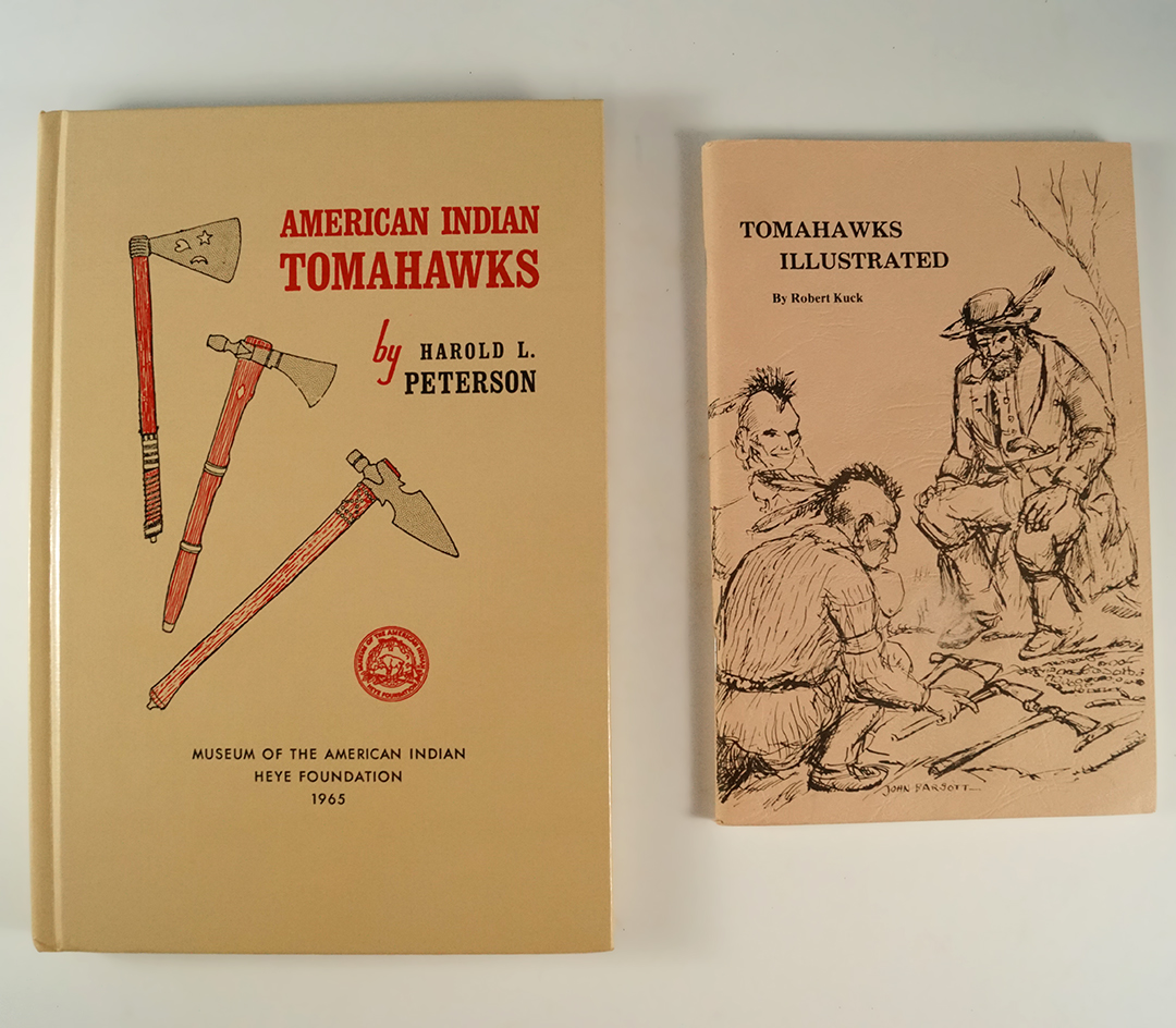 Pair of books on Tomahawk's including "American Indian Tomahawks" by Harold L. Peterson.