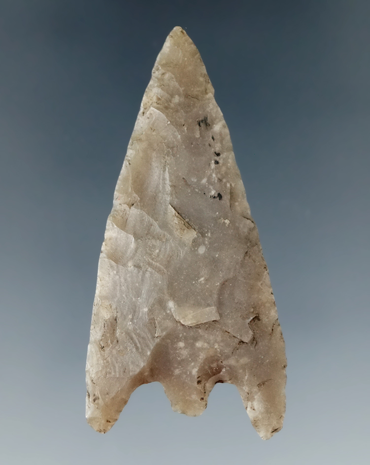 2" Stemmed/basal Notch Neolithic arrowhead found near Suffolk, England. Ex. William Moreno.