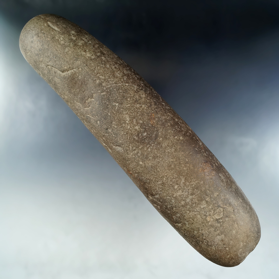 10 1/4" long heavily patinated Roller Pestle found in Fairfield Co., Ohio.