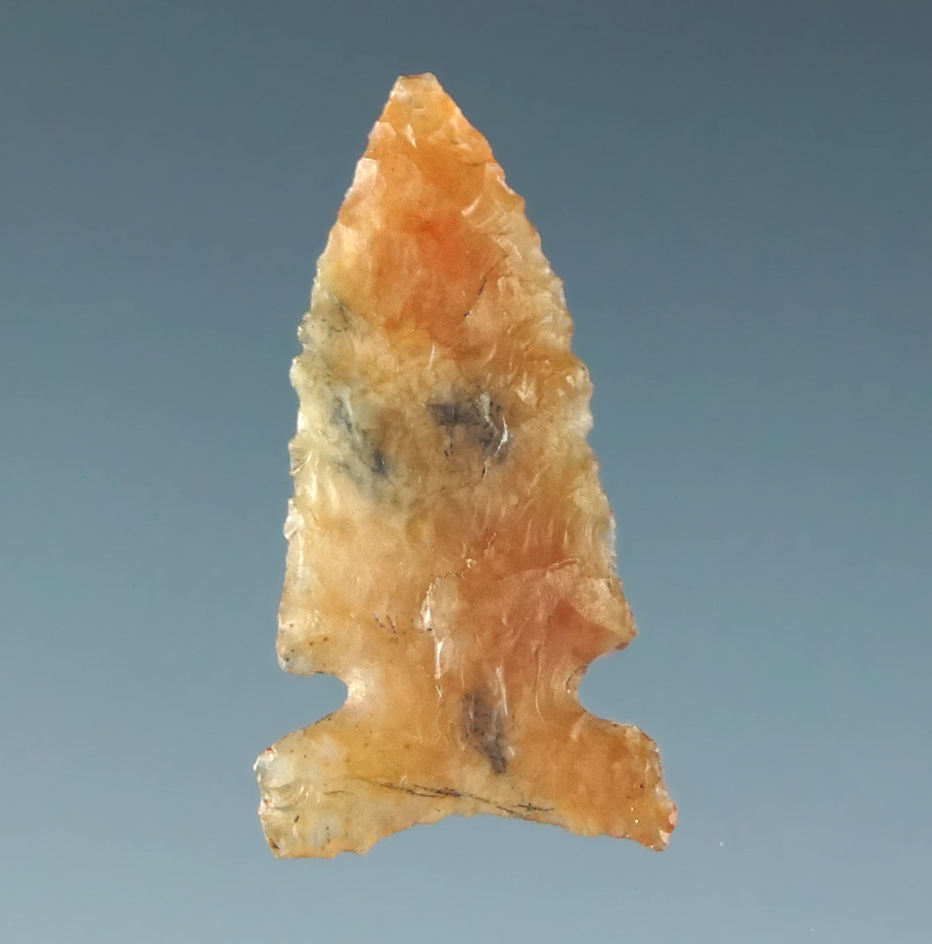 Nicely flaked and well styled 13/16" Desert Delta - semi translucent chalcedony. California.