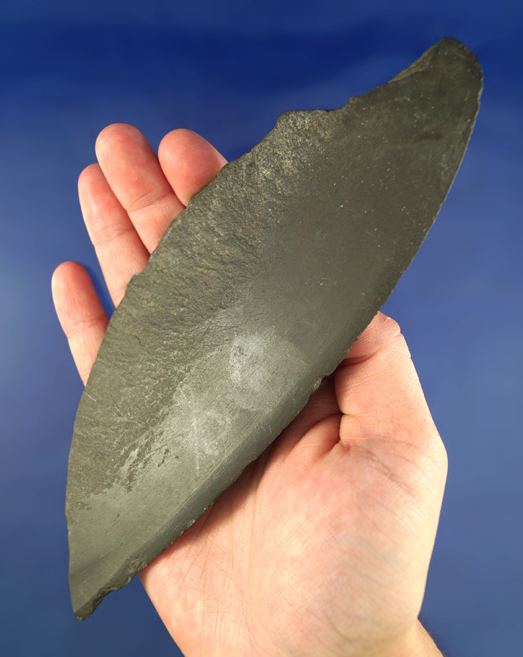 Large 7" Slate Knife with a very well defined cutting edge found in the Pacific Northwest.