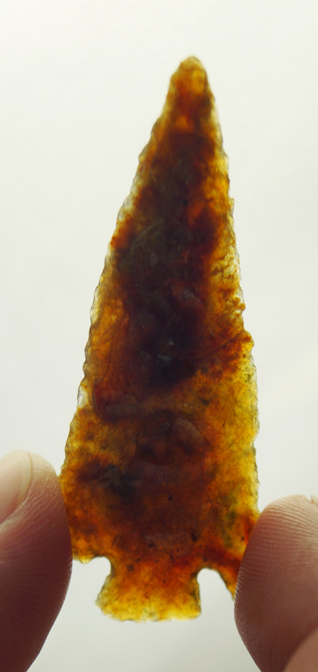 2" Rose Springs Cornernotch - semi translucent caramel colored material - Washington.