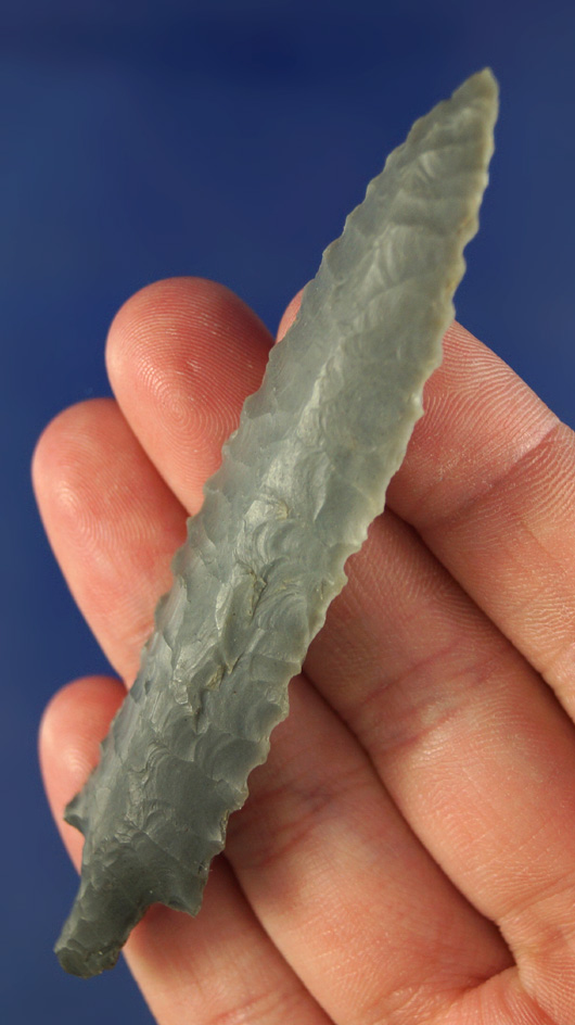 Rare and Nice! Exceptional flaking on this 3 3/8" Bear Point in perfect condition - Alaska.