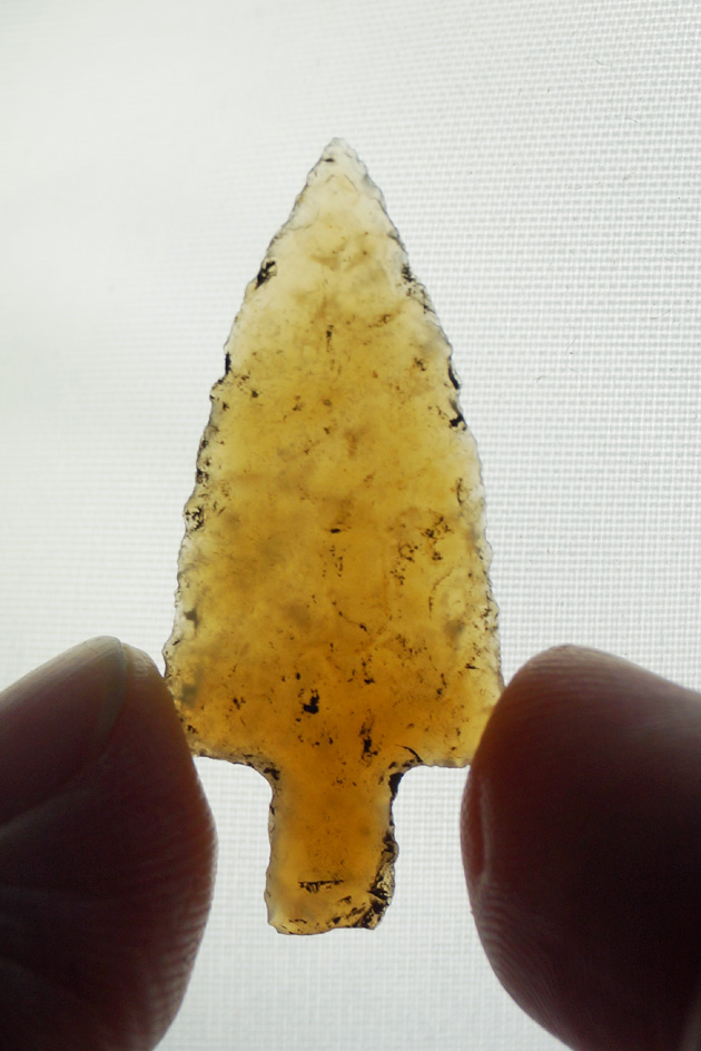 1 3/16" paper thin Wallula made from a flake found near Fountain Bar,, Columbia River, WA