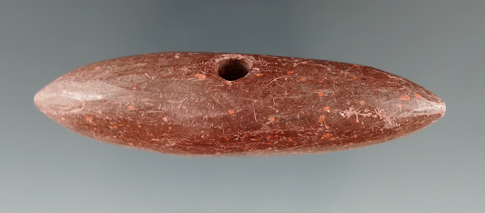 3 3/16" Miniature child's Catlinite Clubhead found by Harlan Olson in South Dakota.