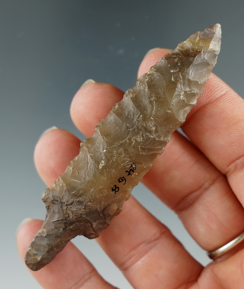 3 1/8" Bear Point with restoration to the tip and stem. Found in Northern Alaska. COA.