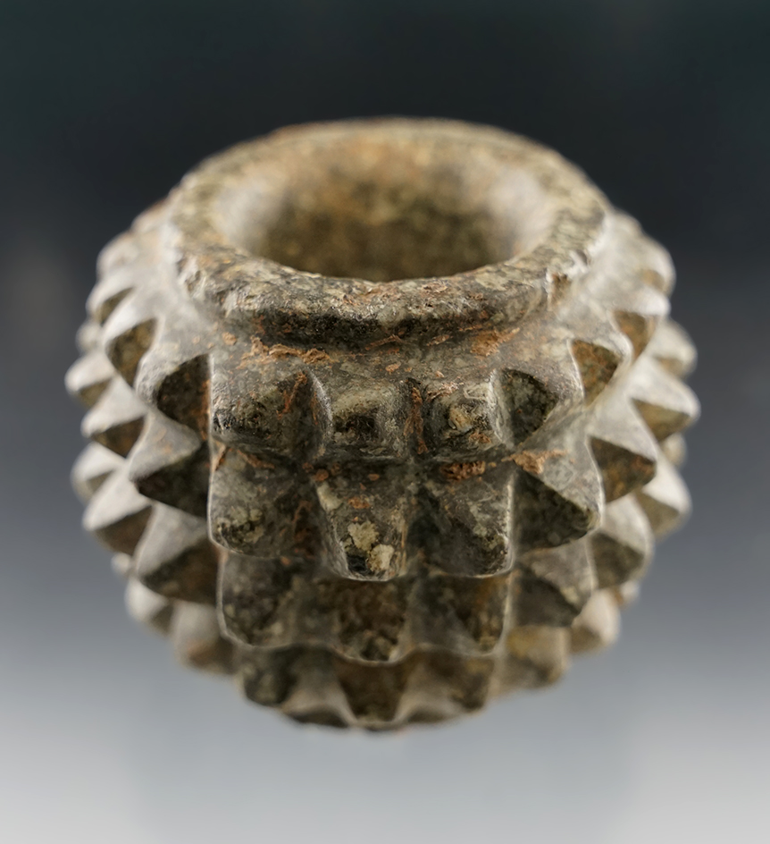 2 1/8" Wide Pre-Columbian Mace Head made from Granite. Guadalajara, Mexico. Stermer COA.