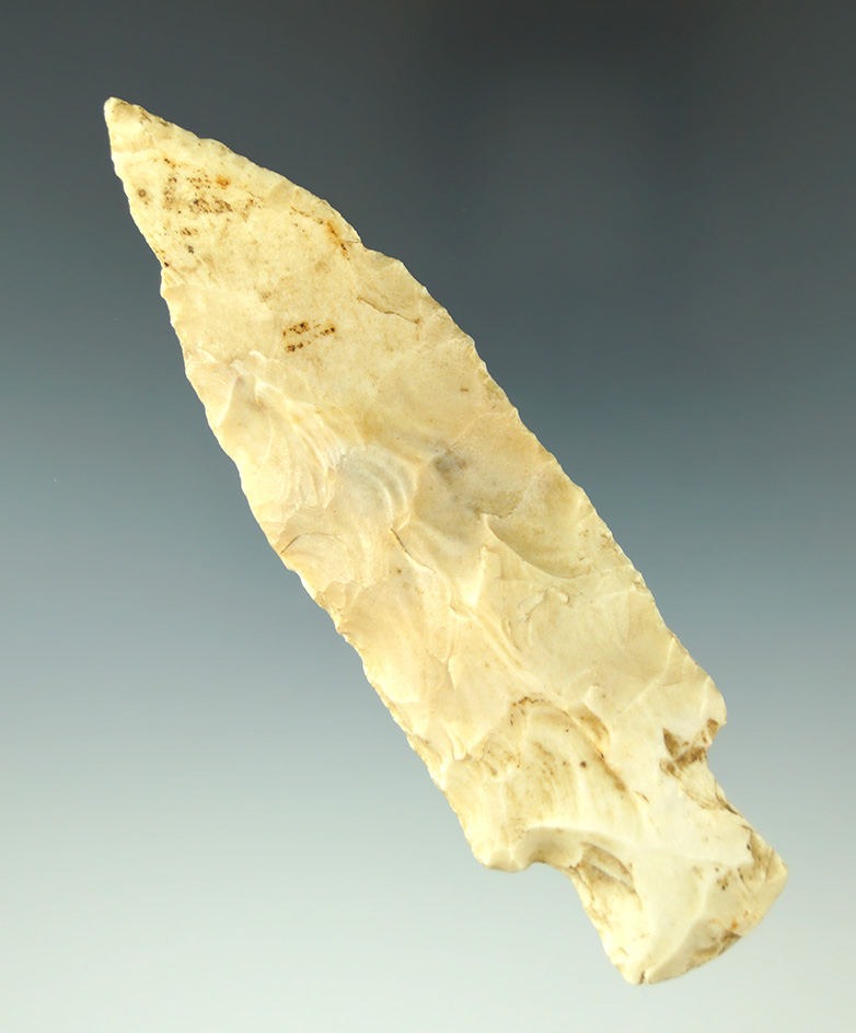 4 1/8" Etley with some modern rechipping to one side of tip made from Burlington - Illinois.