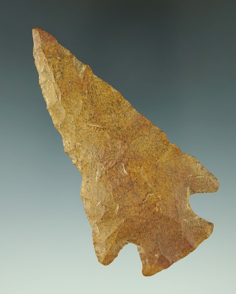 Nicely beveled 3 9/16" Hardin Knife found in Greene Co., Arkansas. Very well patinated.